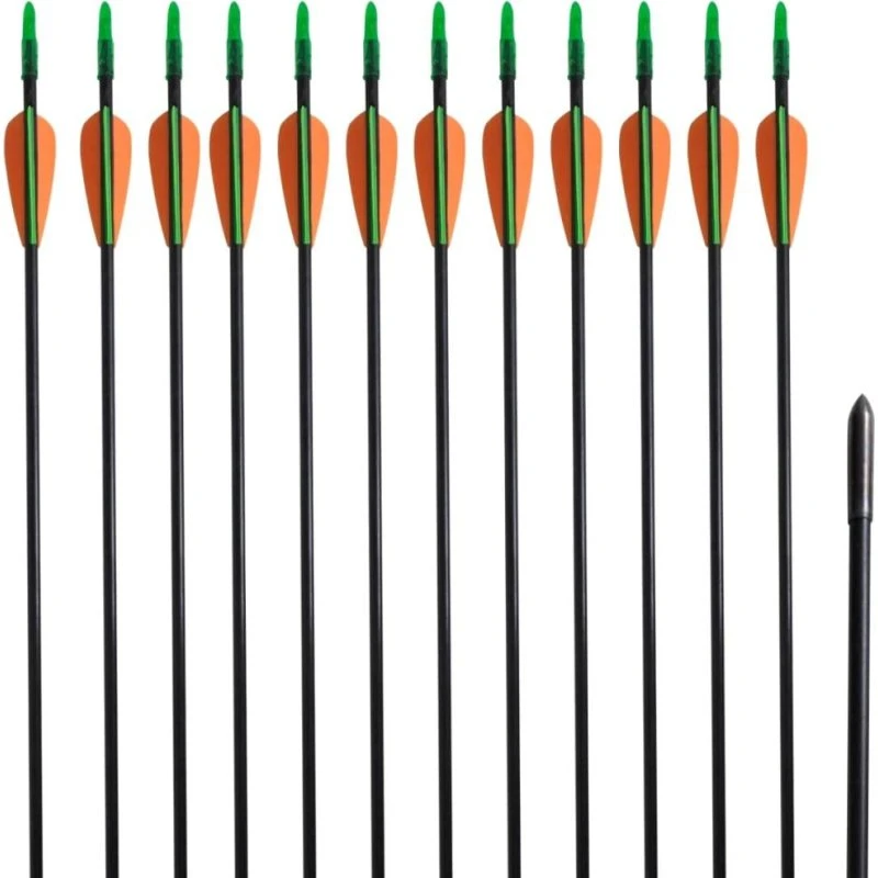 vidaXL recurve buepile 12 stk 30" 0,6 cm glasfiber