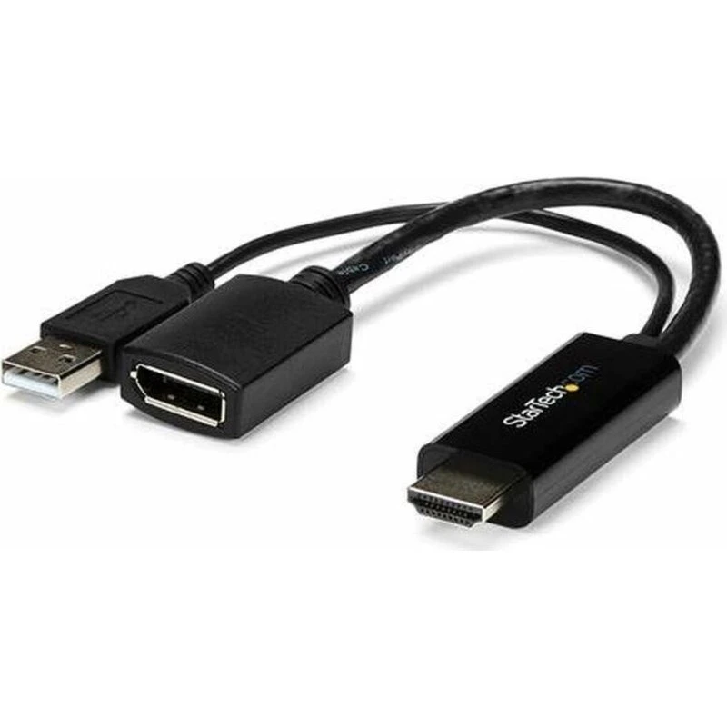 StarTech.com HDMI → DisplayPort-adapter 4K30Hz, USB-strøm, 25,5 cm (sort)