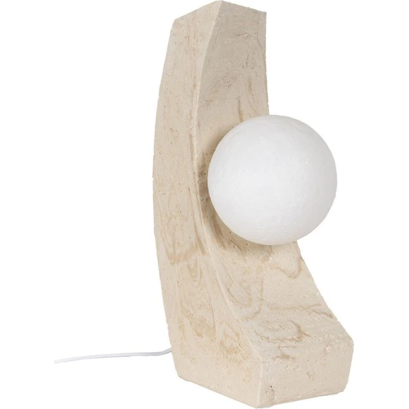 Bordlampe flødefarvet polyesterharpiks 16,5×11,5×30 cm