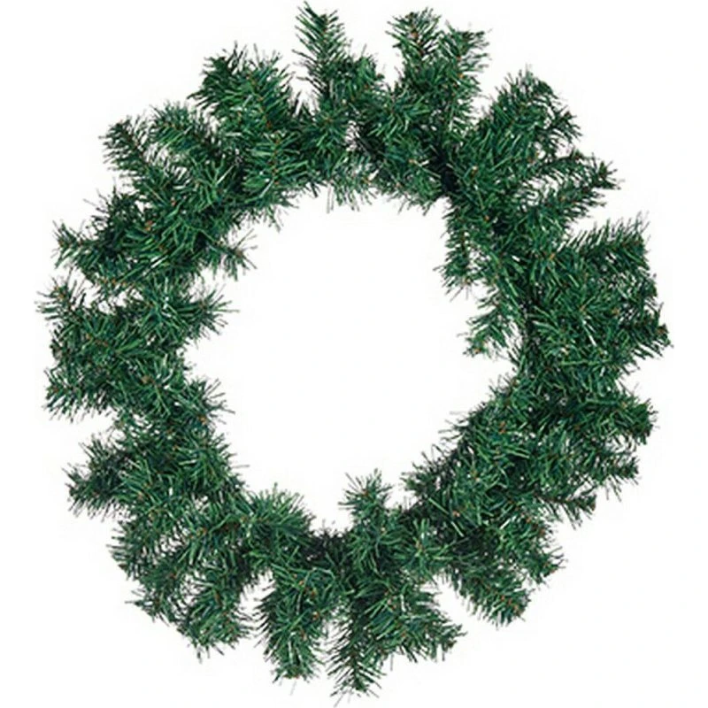 Krist+ Adventskrans, grøn plastik 40 x 6 x 40 cm