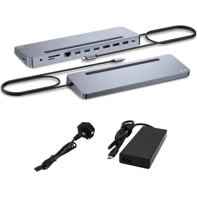 I-Tec 11-i-1 C31FLAT2PDPRO100W USB-C/Thunderbolt Dock, 100W