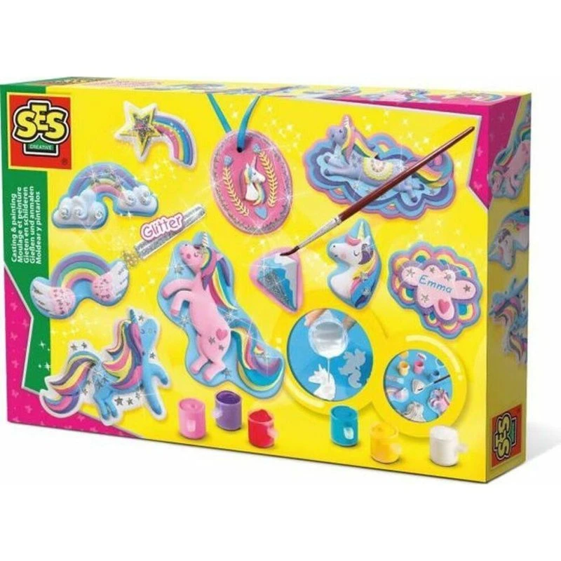 SES Creative Modellervoks sæt – Støb og Mal Enhjørninger