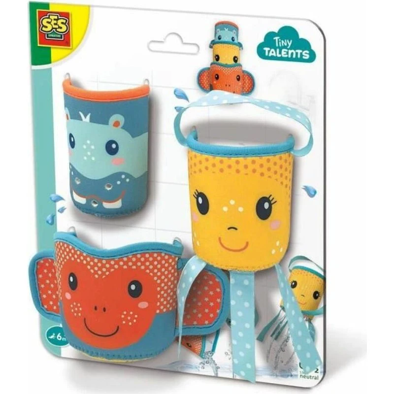 SES Creative Tiny Talents badekopper i neopren, 3 stk – multifarvet