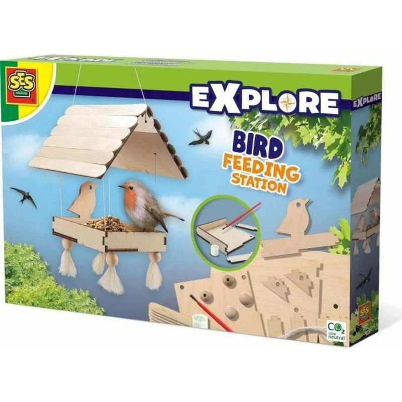 SES Creative Kreativt byggesæt fuglefoderhus - DIY til børn