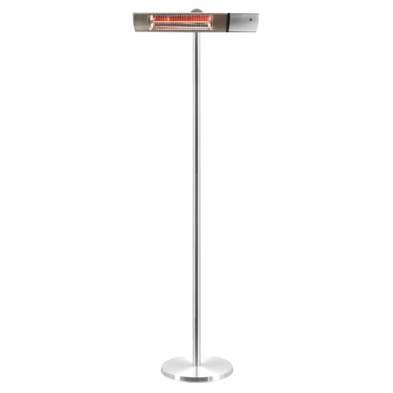 HORTUS GT terrassevarmer gulvmodel 500/1000/1500W sølv inkl. fjernbetjening