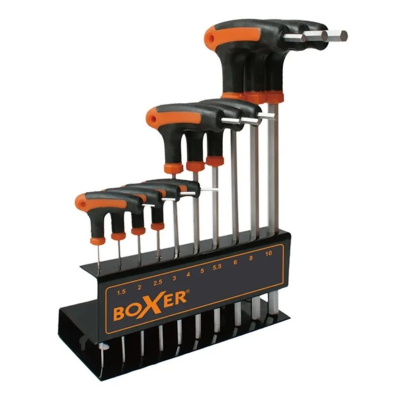 Boxer Umbraco T-nøglesæt 10 størrelser (1,5–10 mm)