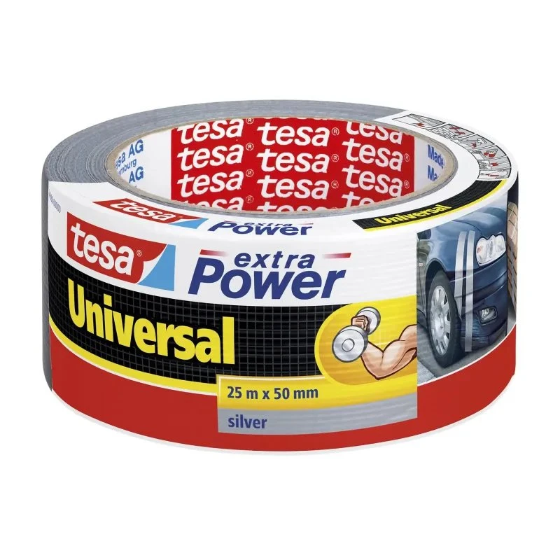 Tesa Extra Power Universal 25 m x 50 mm sølv
