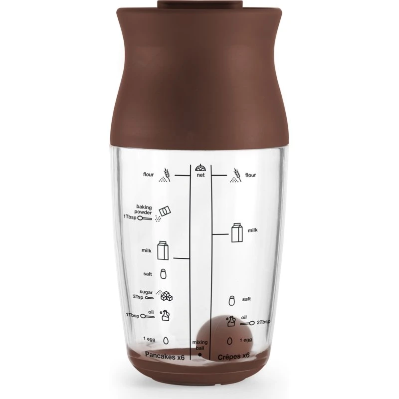 Lékué Shaker pandekagemixer, brun