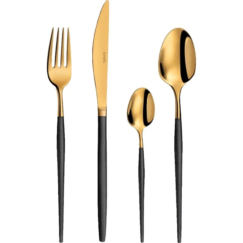 Amefa Soprano bestiksæt 16 dele, sort/messing