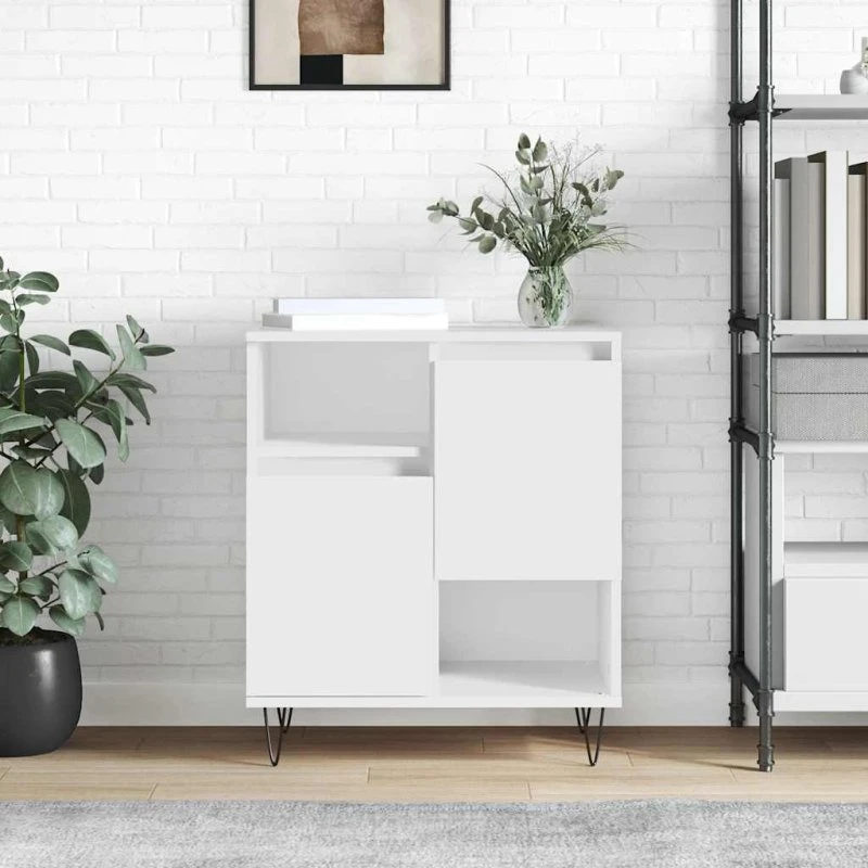 vidaXL skænk 60x35x70 cm konstrueret træ hvid