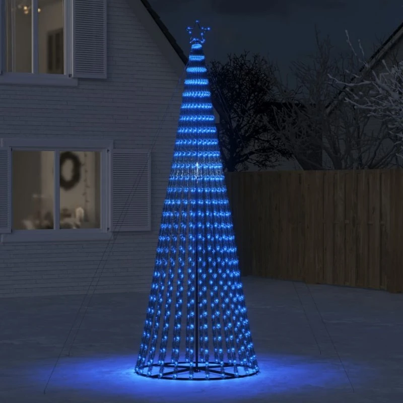 vidaXL LED-juletræ 688 LED'er 300 cm – blåt lys
