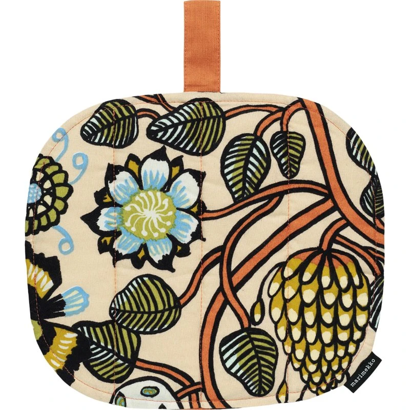 Marimekko Pieni Tiara grydelap Sand/Grøn