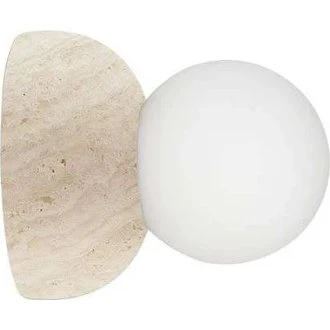 Globen Lighting Torrano 13 cm væg-/loftlampe IP44 travertin/beige