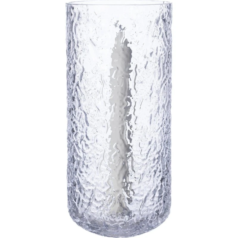 ERNST lysestage mønstret glas 25 cm