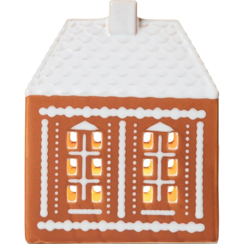 Kähler Gingerbread lyshus, mellem (brun)