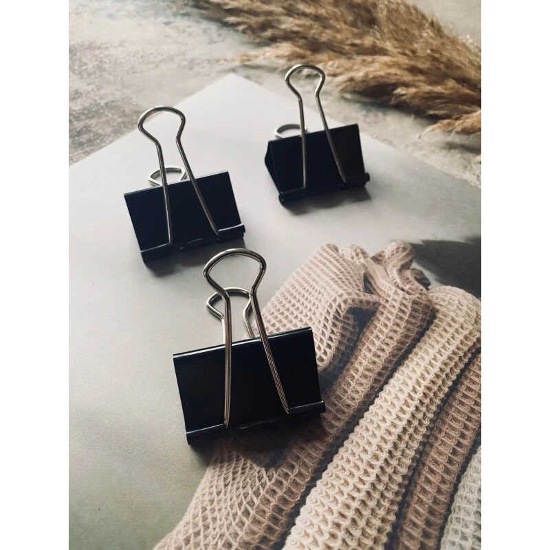 Edge of Scandinavia bulldogklemmer 41 mm sort, 3-pak