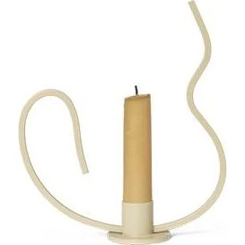 Ferm Living Valse lysestage, low – Cashmere