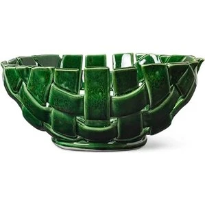 ferm LIVING Plait skål Ø24 cm – Emerald grøn