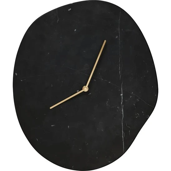 ferm LIVING Melt vægur, sort marmor 33 cm