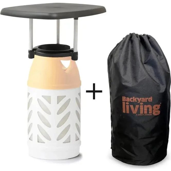 Top Line Afsætningsbord til gasflaske 2-dele, sort