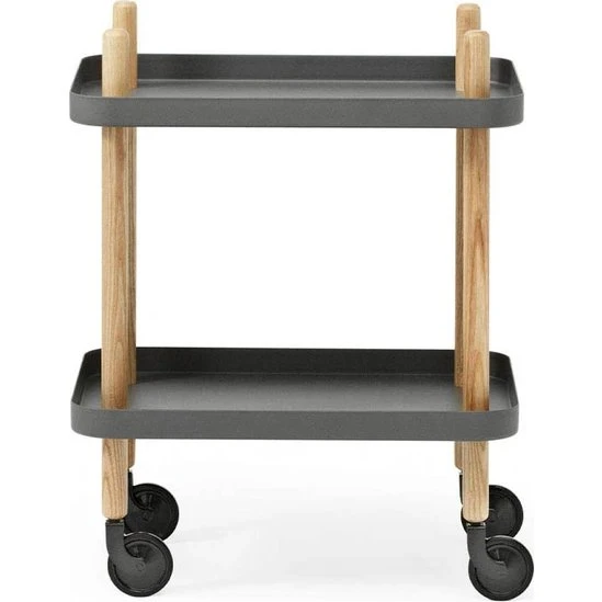 Normann Copenhagen Block Rolling Table mørkegrå 50x64 cm