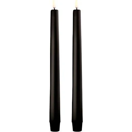 Uyuni Lighting LED Taper-kronelys 2-pak 25 cm, sort