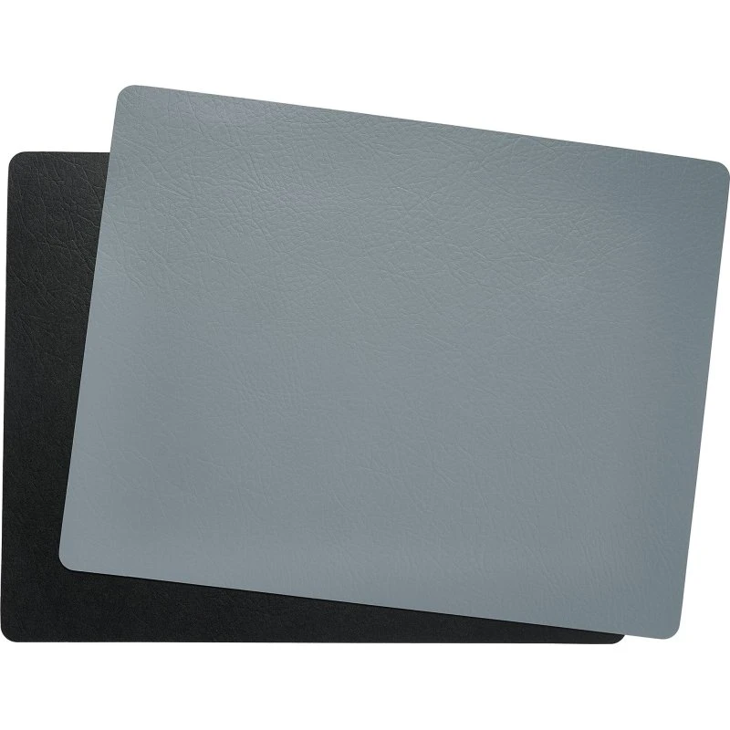 Aida Quadro dækkeserviet vendbar 35x39 cm - sort/grå