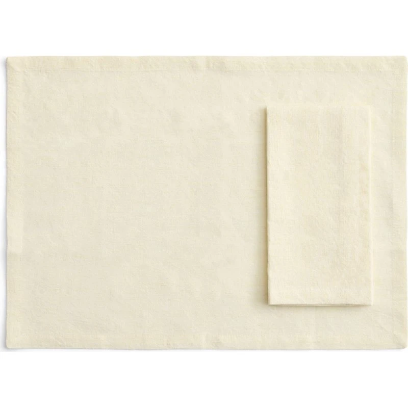 HAY Tavolo 4-pak dækkeserviet/serviet, soft yellow (31x43 cm)