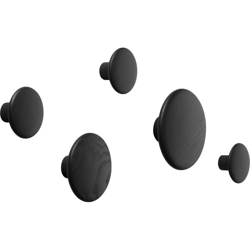 Muuto Dots Wood sæt 5 stk – sortlaseret ask