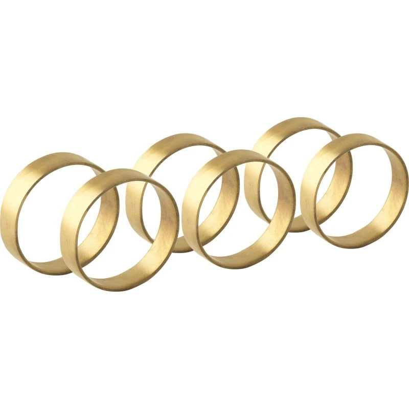 Broste Copenhagen Servietringe 6 stk. mat messing