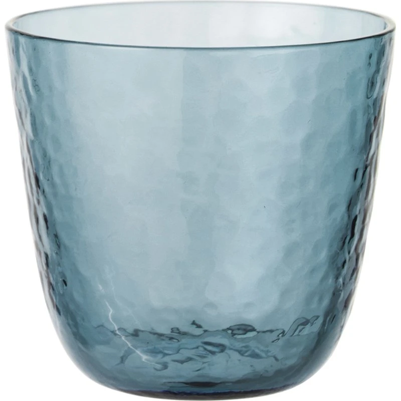 Broste Copenhagen Hammered drikkeglas 15 cl, blå