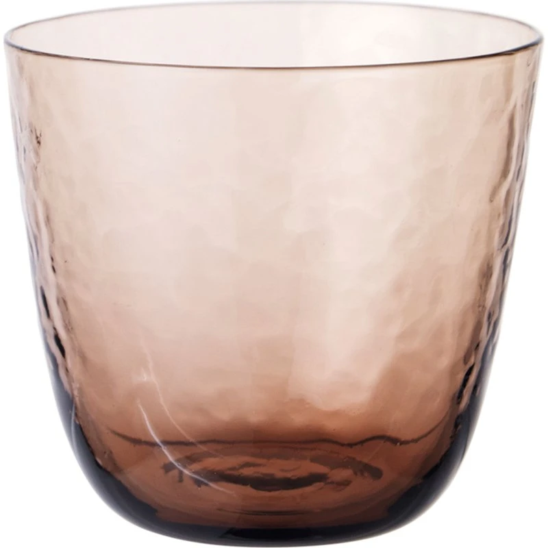 Broste Copenhagen Hamret drikkeglas 15 cl, brun