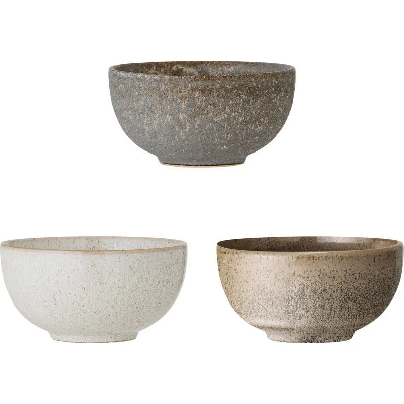 Bloomingville Addison skålesæt 3 stk Ø16 cm, grå stentøj