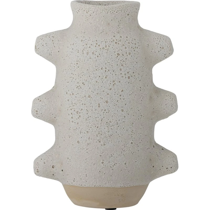 Bloomingville Birka vase i hvid keramik, H 23 cm