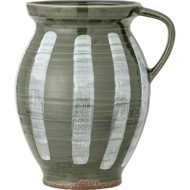 Bloomingville Frigg vase kande grøn stentøj 26 cm