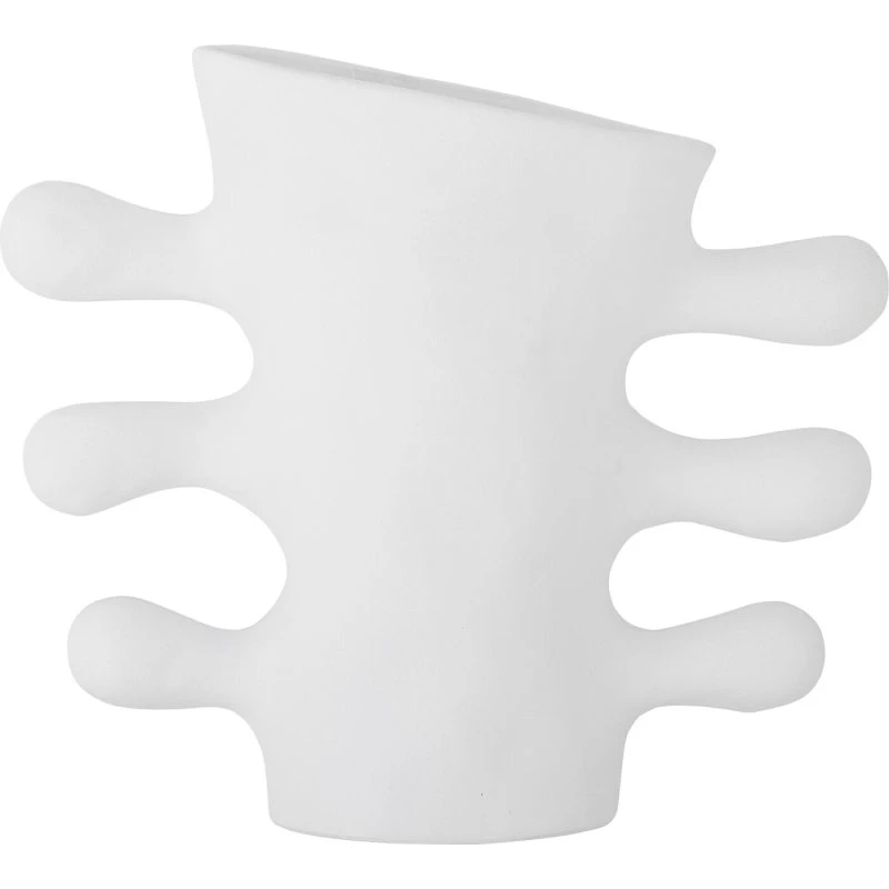 Bloomingville Pernilla vase - hvid stentøj, 26 cm