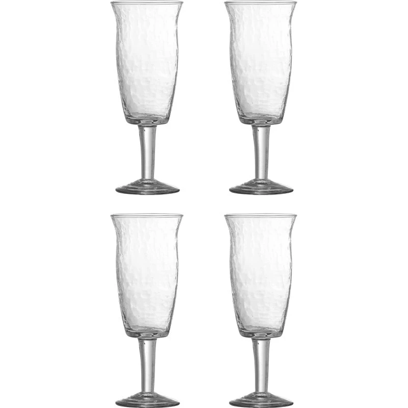 Bloomingville Asha rødvinsglas, klart genanvendt glas (D7,5×H20) – sæt 4