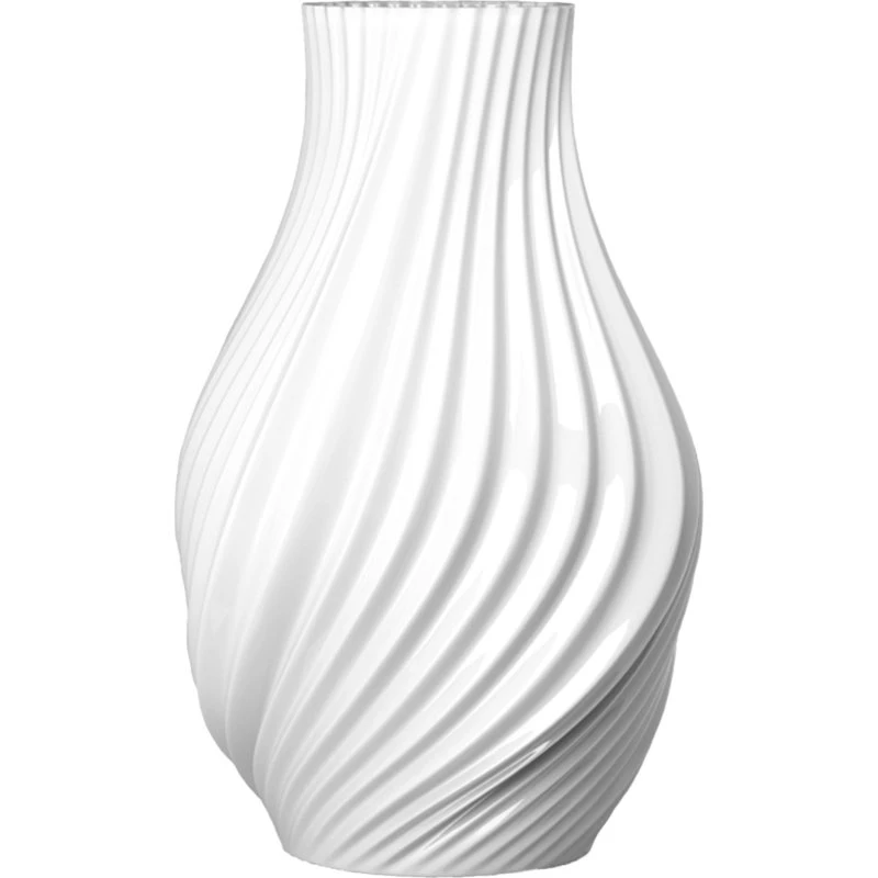 Lyngby Porcelæn Twist Vase 18 cm, hvid