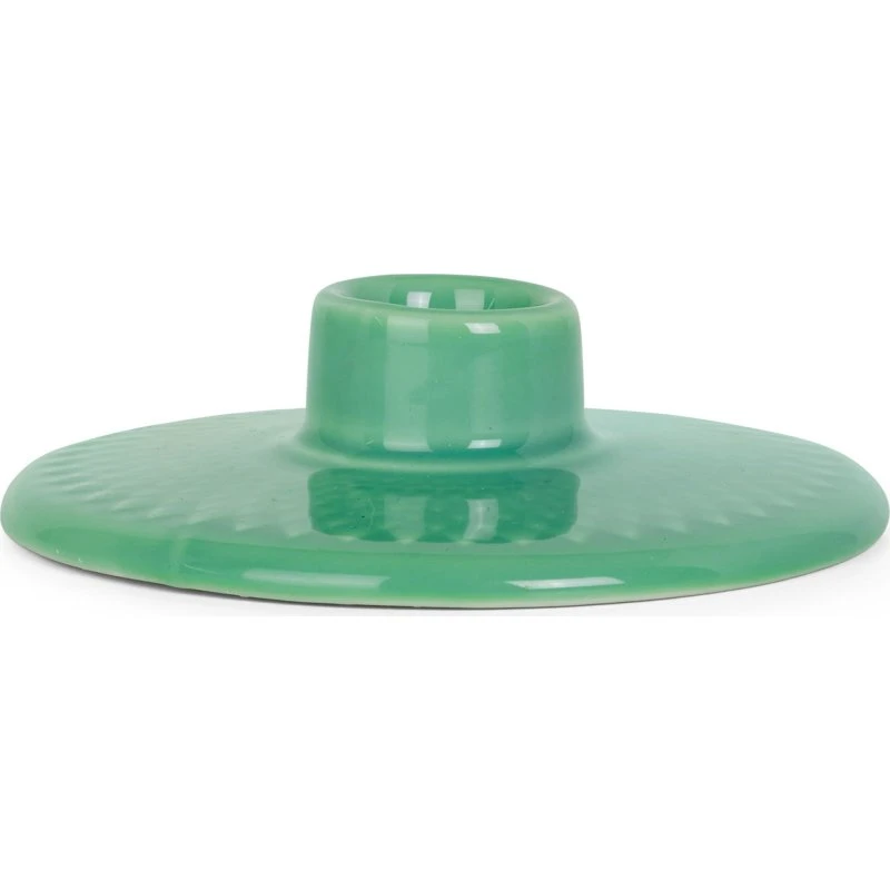 Lyngby Porcelæn Rhombe Color lysestage, grøn (3 cm, Ø 10,5 cm)