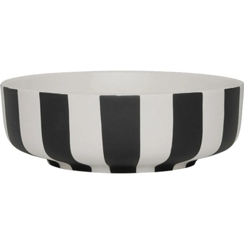 OYOY Toppu skål Ø13 cm, hvid/sort