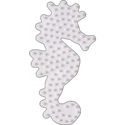 Hama Midi Perleplade Søhest 10,5x5,5 cm – Hvid