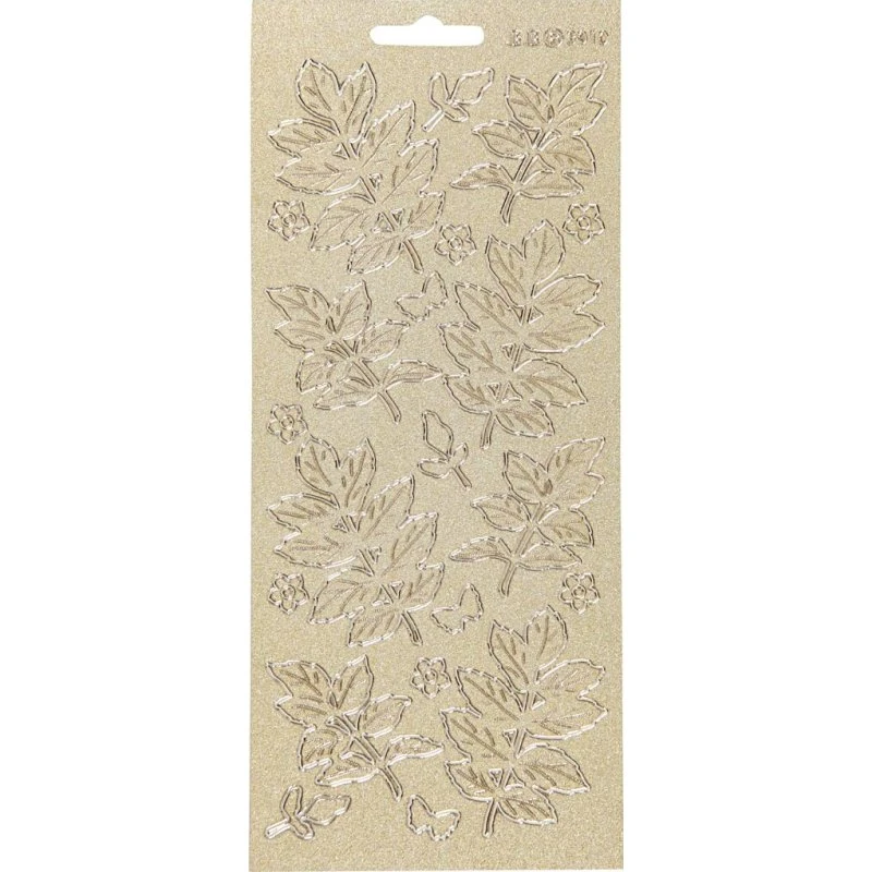 Klistermærker Blade Guld – Ark 10x23 cm