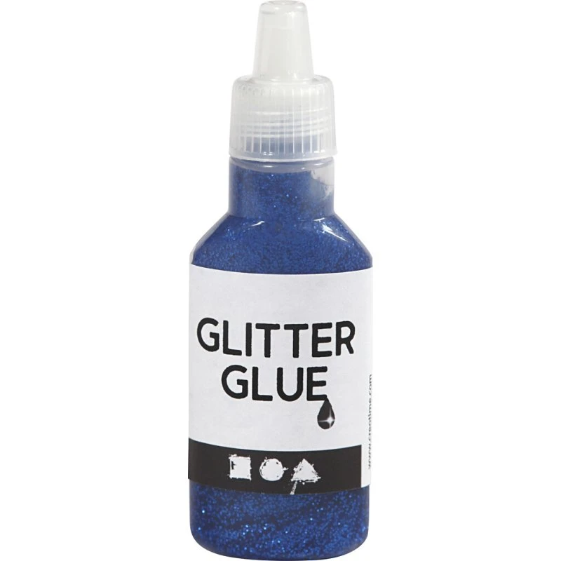 Glitterlim Mørk Blå 25 ml