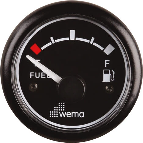 Wema niveauindikator Ø58 mm IP67 med LED-belysning