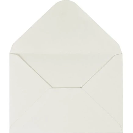Kuvert 11,5x16 cm 110 g råhvid - 10 stk.