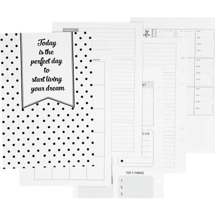 Evighedskalender 142x210 mm, 120 g, hvid (5-ugers)