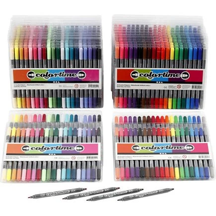Colortime dobbelttusch 2,3+3,6 mm, 24 pk. (standard & suppleringsfarver)