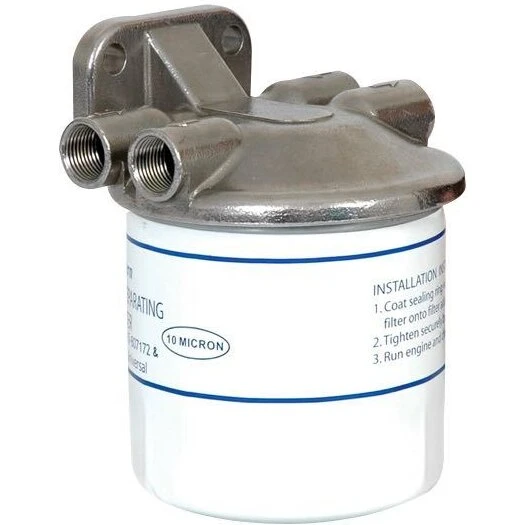 Eastner Brændstoffilter komplet i rustfrit stål 10µm