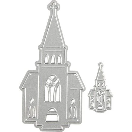 Skære- og prægeskabelon Kirker 46x91+18x35 mm