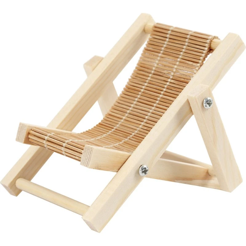 Ukendt mærke Liggestol i lyst træ, L9,5×B7,5 cm, 1 stk